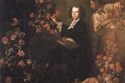 Mario Dei Fiori Self-Portrait with a Servant and Flowers china oil painting artist